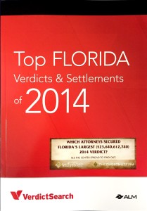 Annual Publication of Florida's Top Verdicts and Settlements of 2014